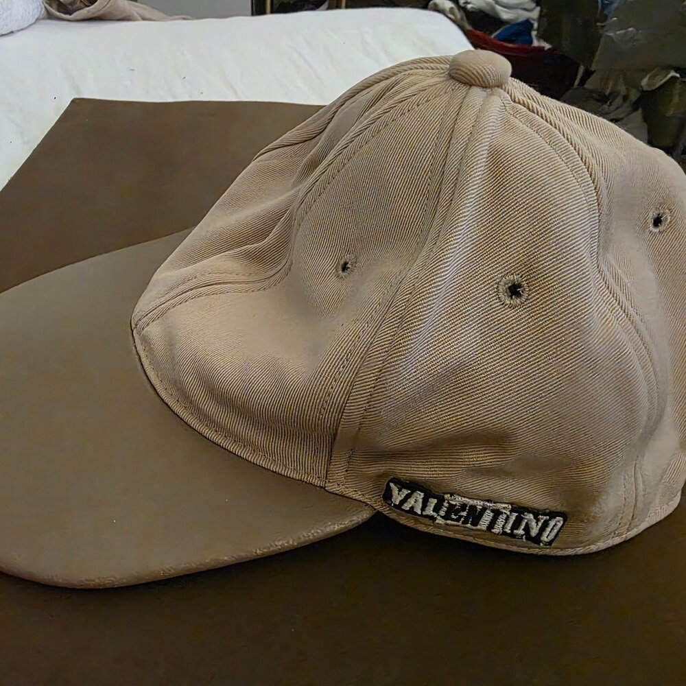 valentino cap tan with logo very nice